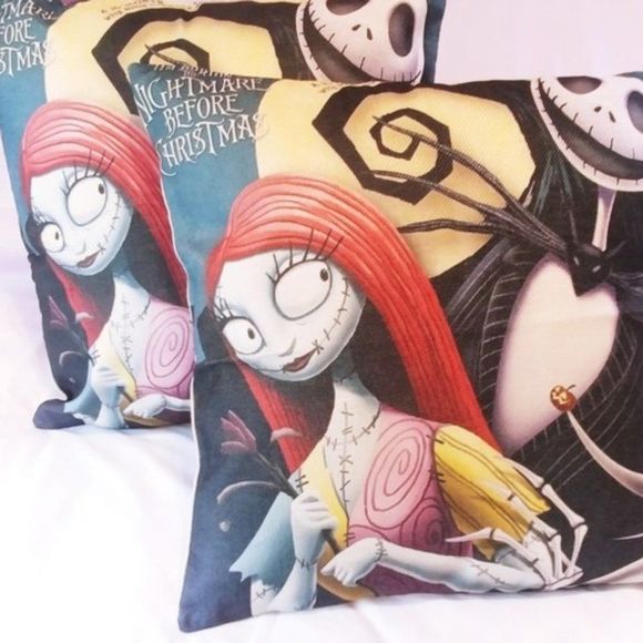 Halloween Pillow Covers Sally & Jack Set of 2 - Picture 4 of 6